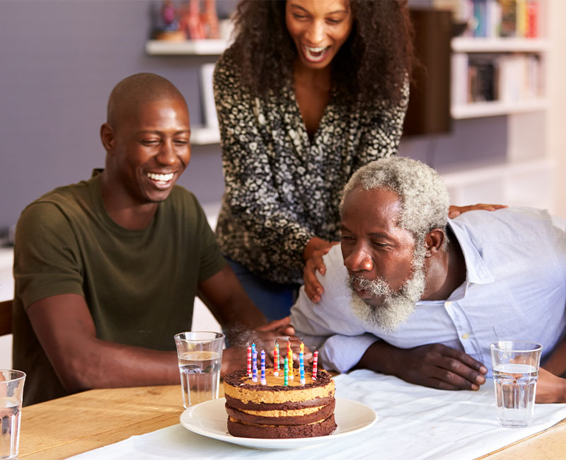 Family celebrating a birthday